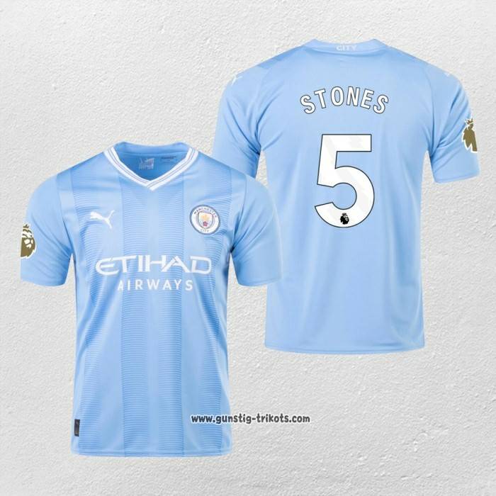 Manchester City Spieler Stones Heimtrikot 2023-2024